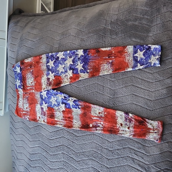 lularoe 4th of july dog leggings